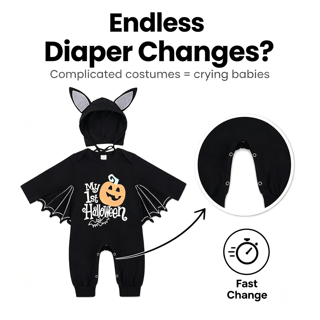BooBat Baby™ – My First Halloween Bat Costume
