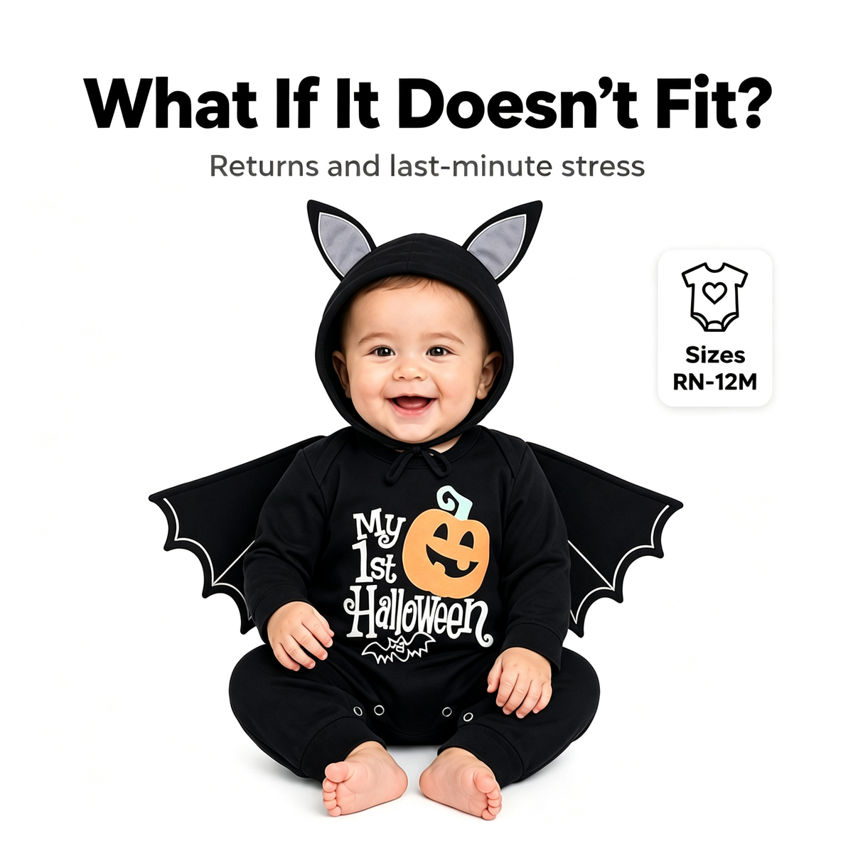BooBat Baby™ – My First Halloween Bat Costume