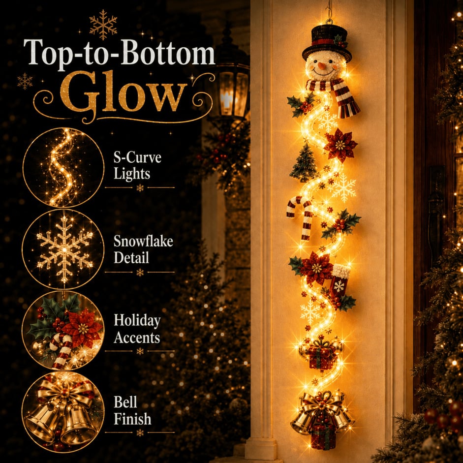 Glowing Christmas Door Hanger – 6 Festive Designs
