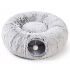 CozyPaws™ Cat Tunnel Bed – A Plush Hideaway for Play & Nap Time
