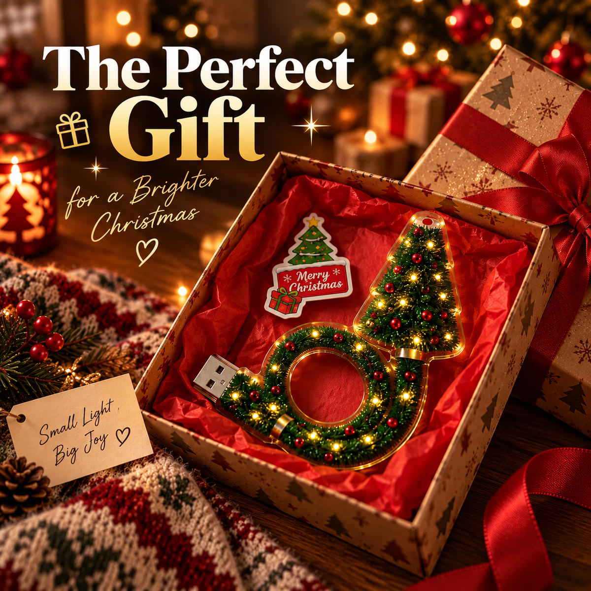 ChristmasGlow™ Tree Projector Light – Turn Any Room Into Christmas Magic