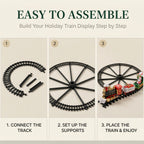 HollyExpress™ Hanging Christmas Train Set – Lights, Sound & Magical Smoke