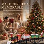 HollyExpress™ Hanging Christmas Train Set – Lights, Sound & Magical Smoke