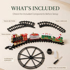 HollyExpress™ Hanging Christmas Train Set – Lights, Sound & Magical Smoke