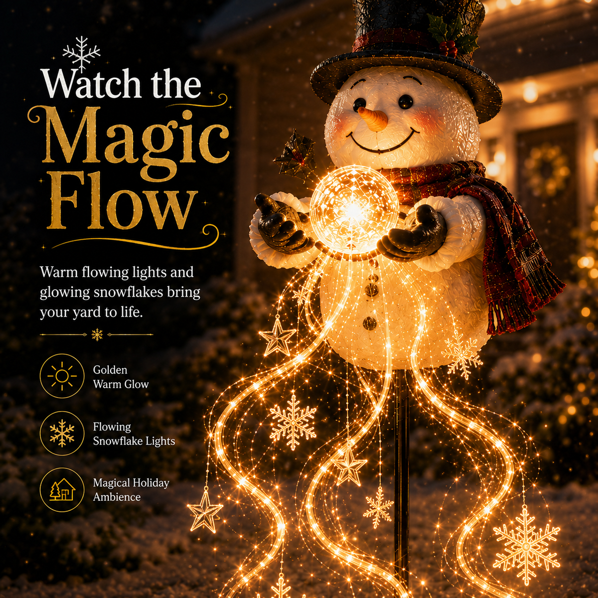 Glowing Christmas Outdoor Decoration – Santa Claus & Snowman