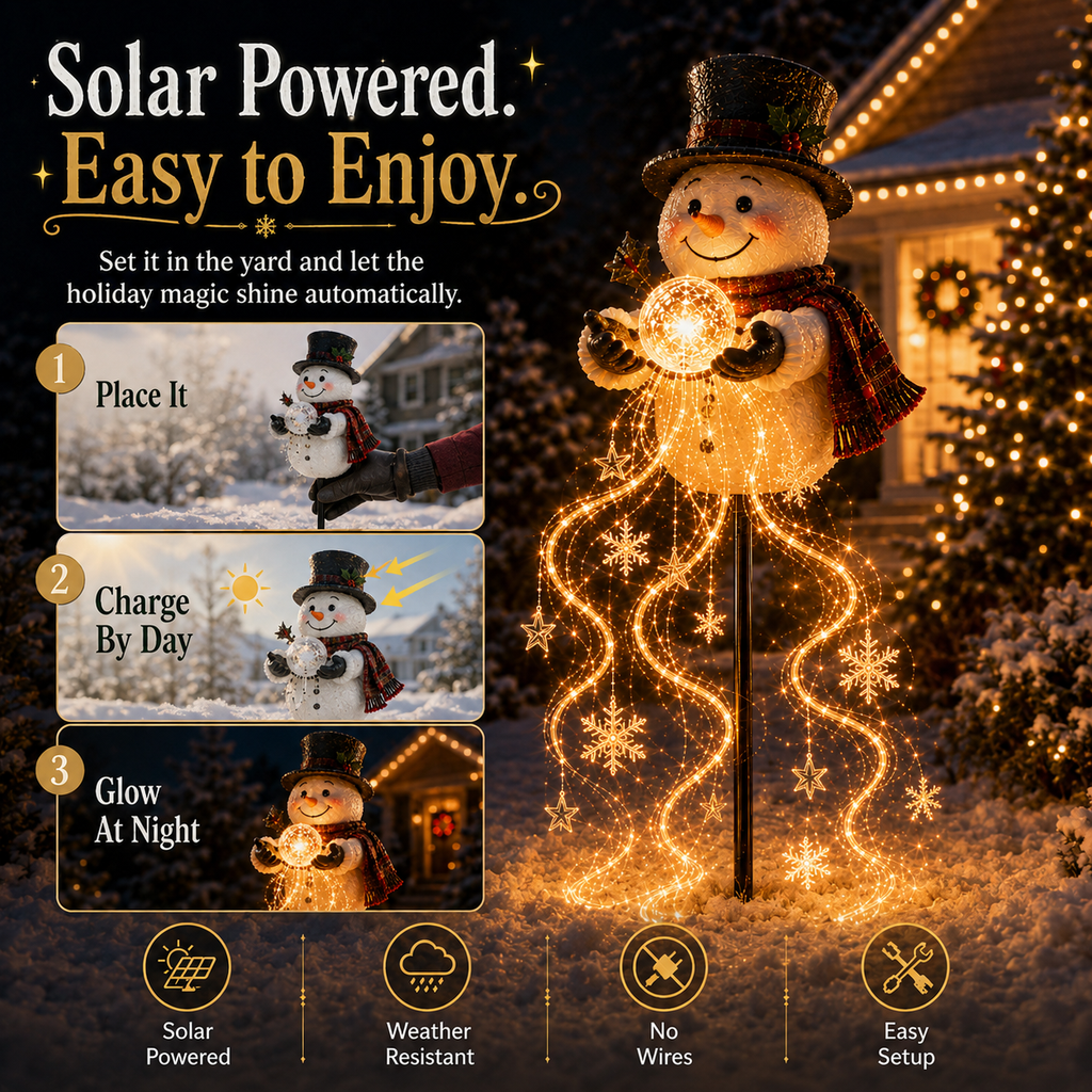Glowing Christmas Outdoor Decoration – Santa Claus & Snowman