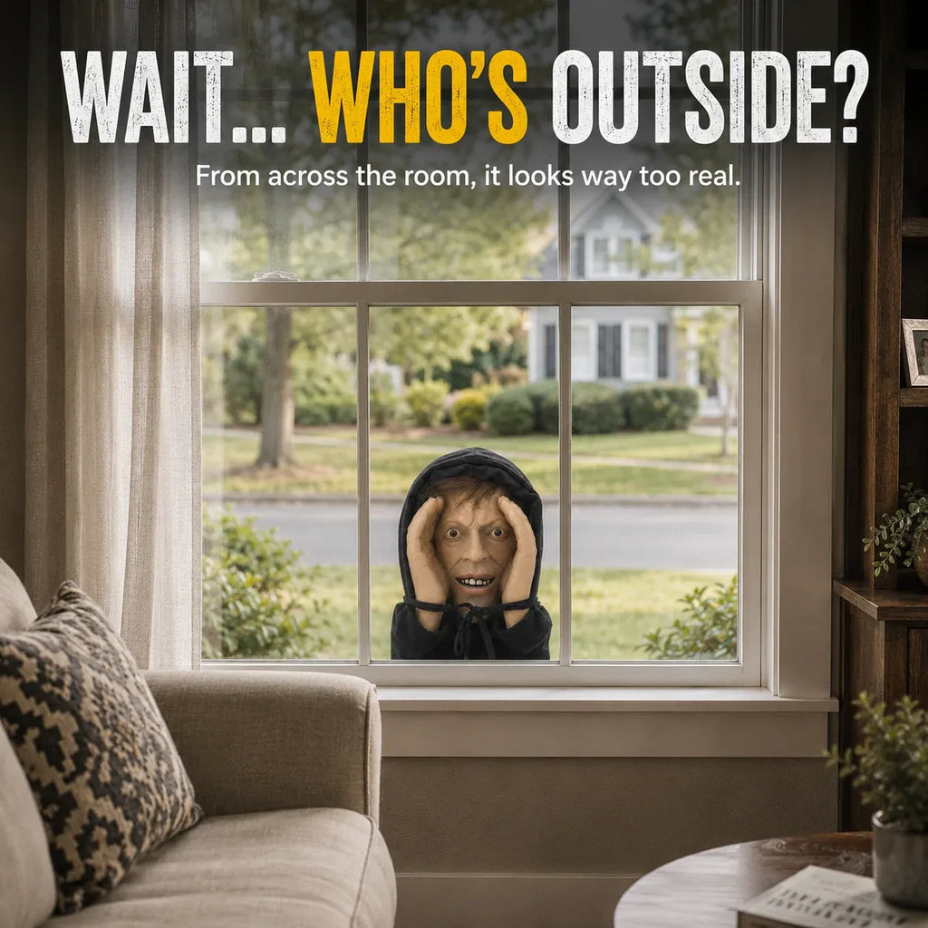 Creepy Window Peeper™ – Realistic Halloween Scare Prop