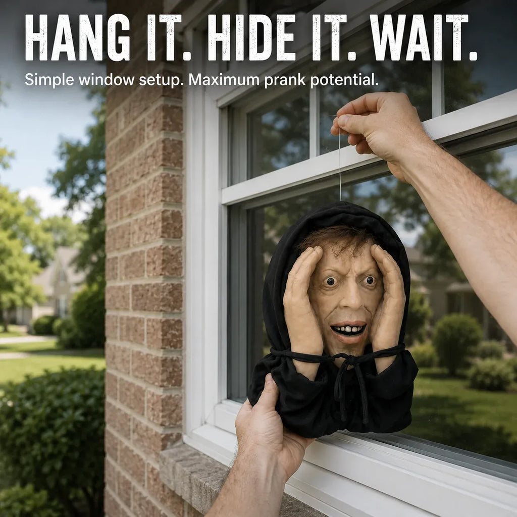 Creepy Window Peeper™ – Realistic Halloween Scare Prop