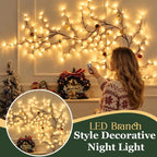 GlowBranch™ Flexible LED Branch Lights – Remote-Controlled Christmas Wall Decor