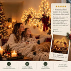 GlowBranch™ Flexible LED Branch Lights – Remote-Controlled Christmas Wall Decor