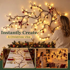 GlowBranch™ Flexible LED Branch Lights – Remote-Controlled Christmas Wall Decor