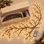 GlowBranch™ Flexible LED Branch Lights – Remote-Controlled Christmas Wall Decor