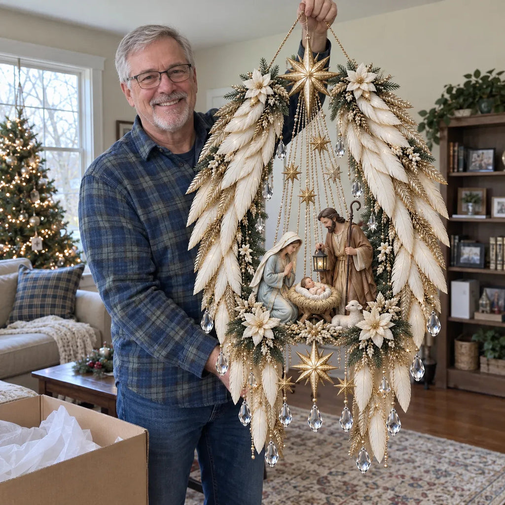 HeavenGlow Nativity™ – Angel Wings Christmas Wall Light