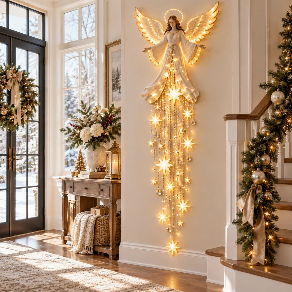 Angel Starfall Blessing™ – Heavenly Christmas Wall Light
