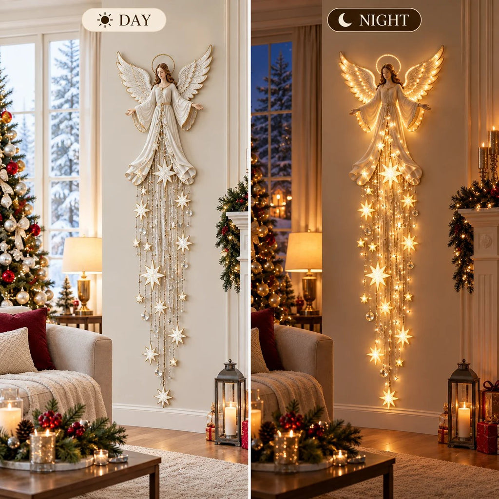 Angel Starfall Blessing™ – Heavenly Christmas Wall Light