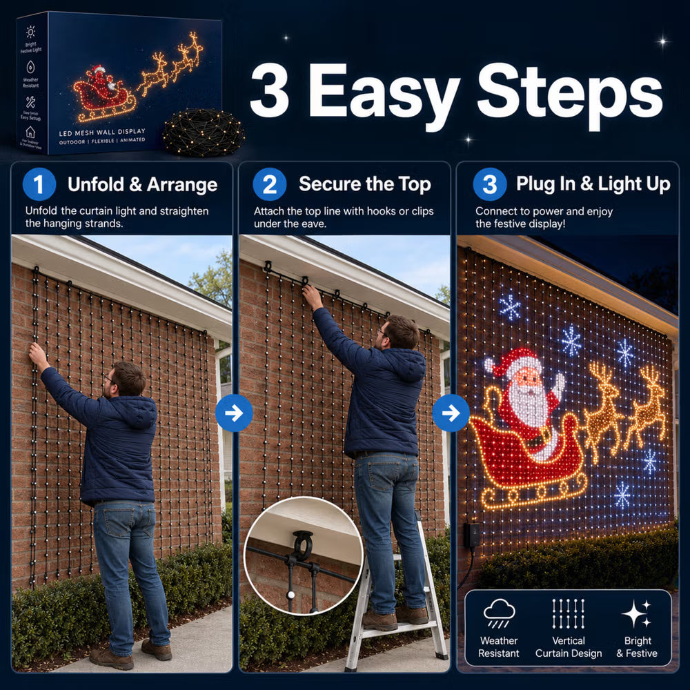 Christmas Magic Curtain™ – Smart Animated LED Curtain Lights