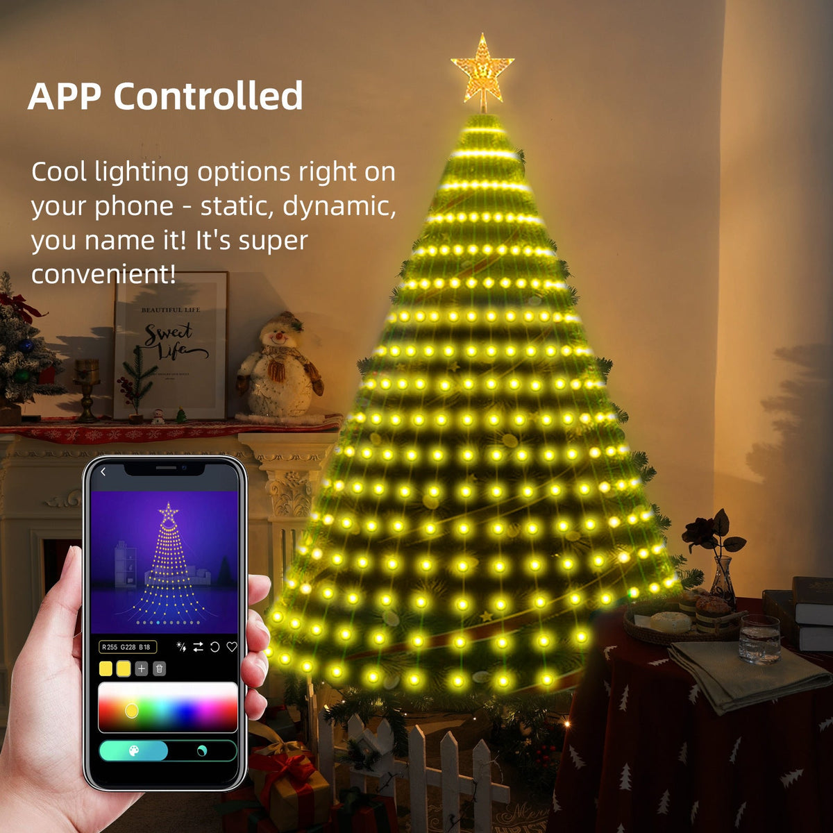 WonderGlow™ Smart Christmas Tree Lights – Turn Your Tree Into a Christmas Light Show