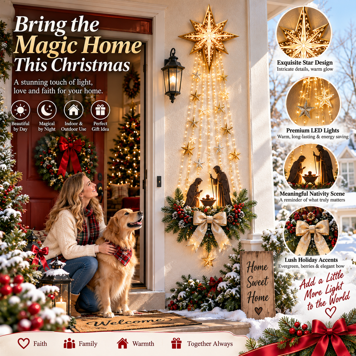 Bethlehem Star Glow™ – A Meaningful Christmas Light for Your Home