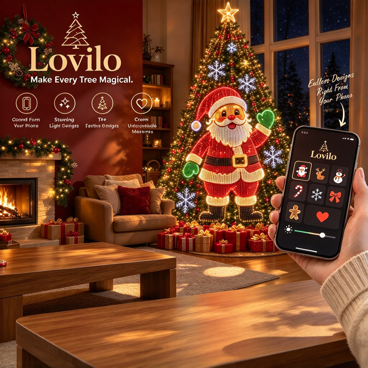 WonderGlow™ Smart Christmas Tree Lights – Turn Your Tree Into a Christmas Light Show
