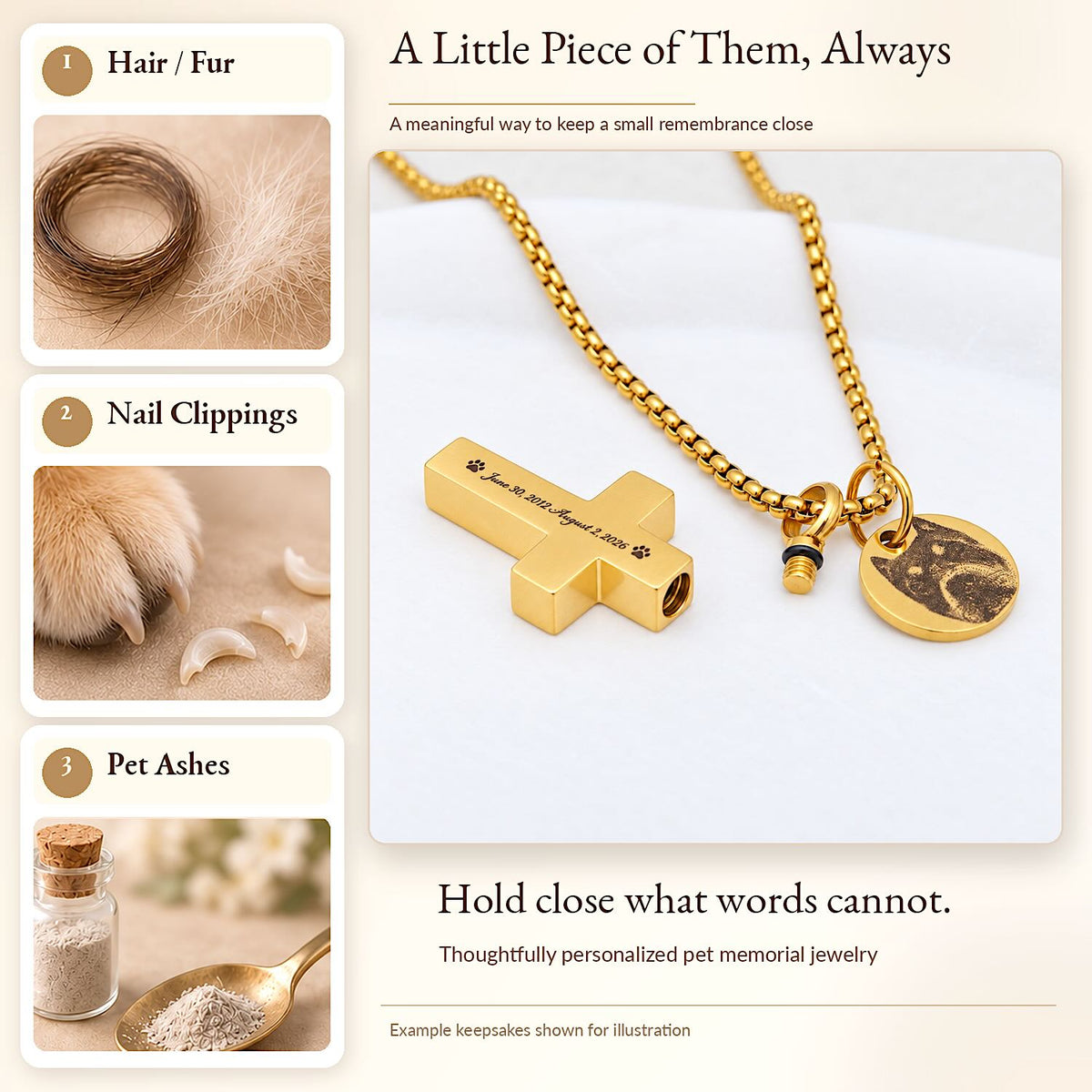 Personalized Pet Memorial Cross Necklace™ – A Keepsake to Keep Them Close