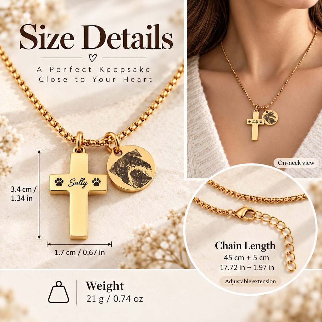 Personalized Pet Memorial Cross Necklace™ – A Keepsake to Keep Them Close