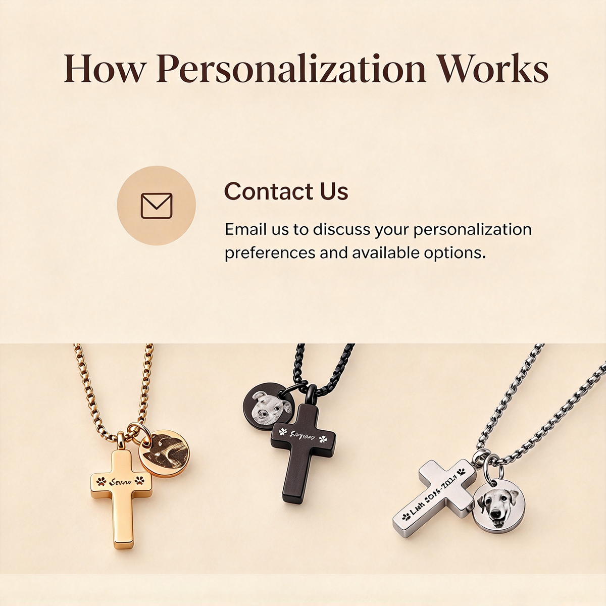 Personalized Pet Memorial Cross Necklace™ – A Keepsake to Keep Them Close