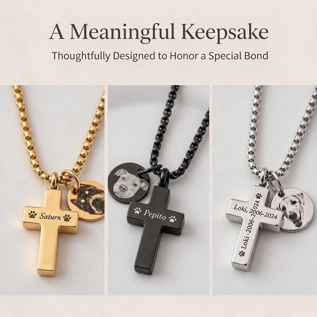 Personalized Pet Memorial Cross Necklace™ – A Keepsake to Keep Them Close