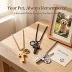 Personalized Pet Memorial Cross Necklace™ – A Keepsake to Keep Them Close
