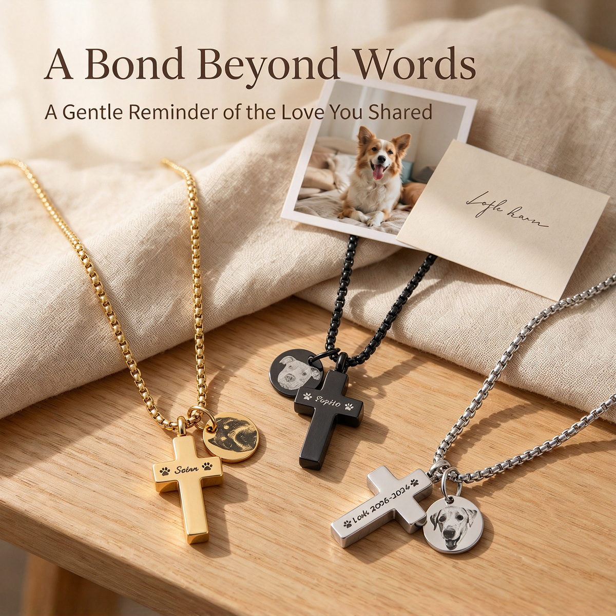 Personalized Pet Memorial Cross Necklace™ – A Keepsake to Keep Them Close