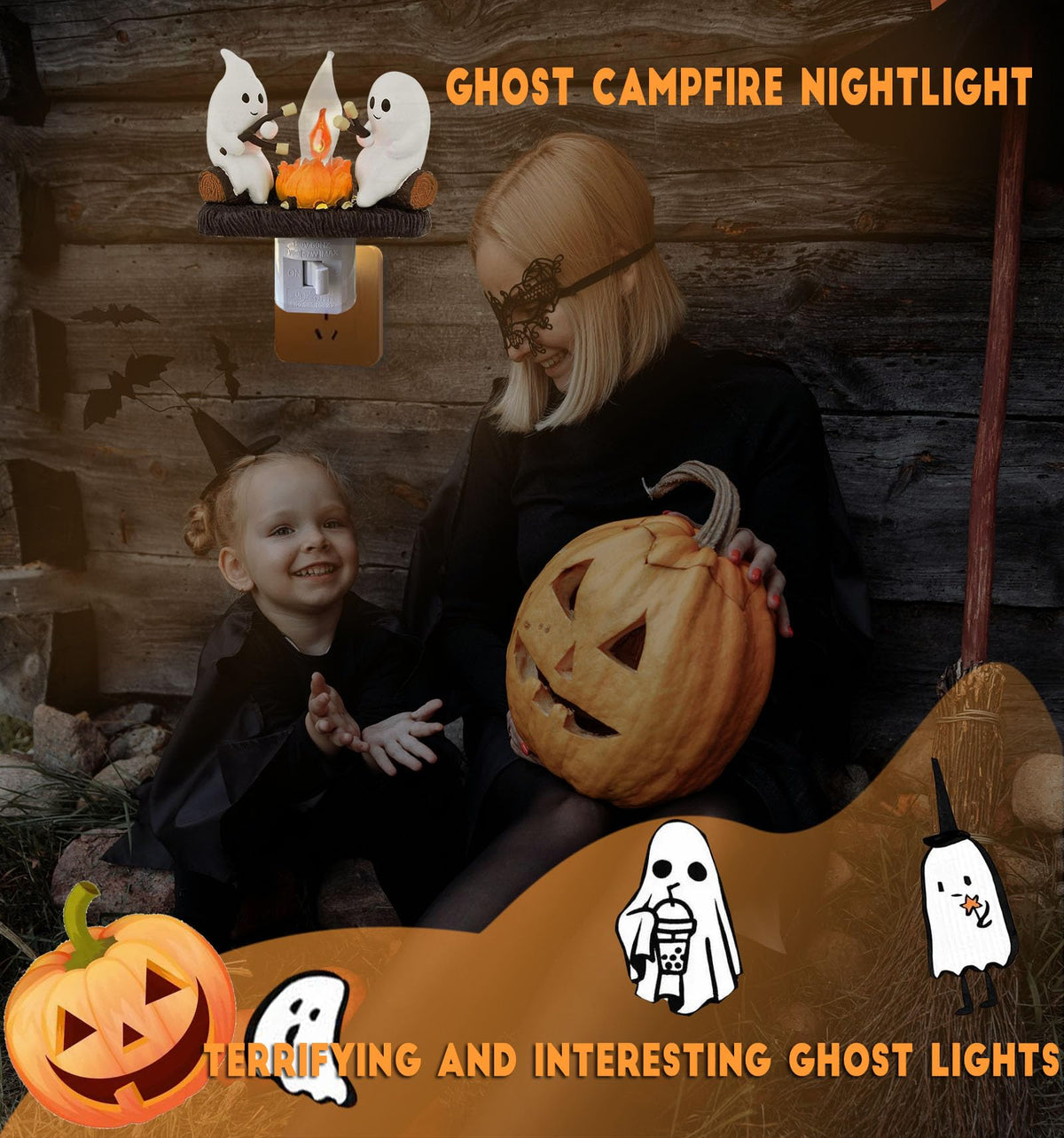 Ghost Campfire Night Light™ The Cutest Halloween Glow For Your Home