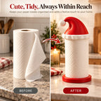MerryHat™ Santa Hat Paper Towel Holder – Festive Christmas Kitchen Décor