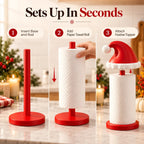 MerryHat™ Santa Hat Paper Towel Holder – Festive Christmas Kitchen Décor