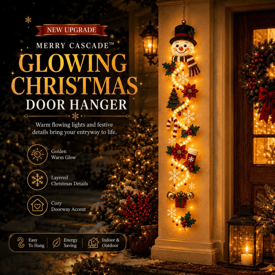 Glowing Christmas Door Hanger – 6 Festive Designs