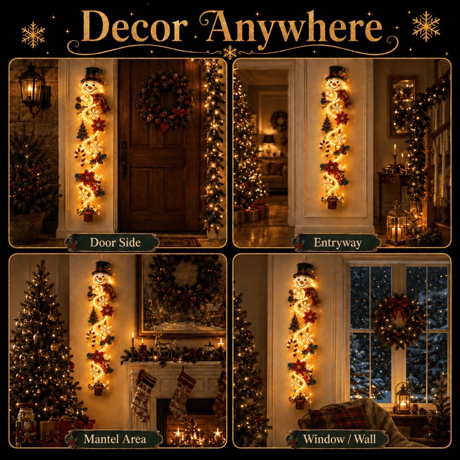Glowing Christmas Door Hanger – 6 Festive Designs