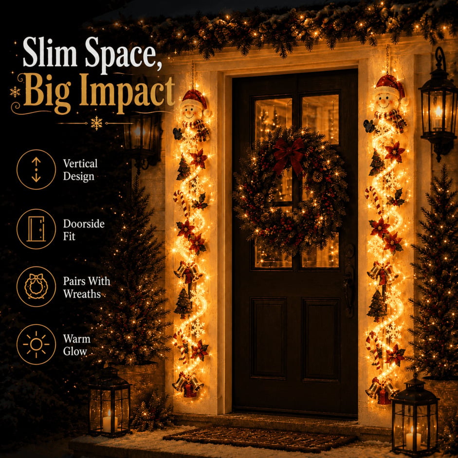 Glowing Christmas Door Hanger – 6 Festive Designs